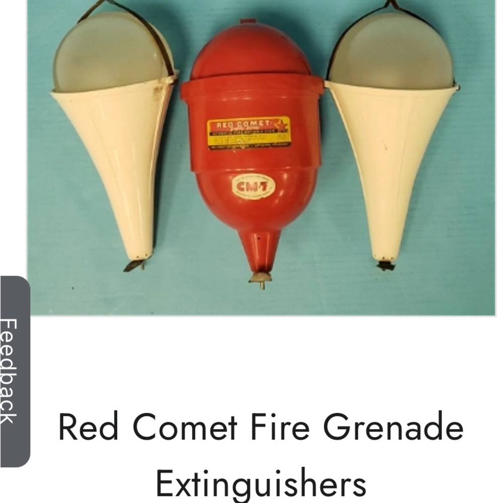 Vintage Red Comet Fire grenade